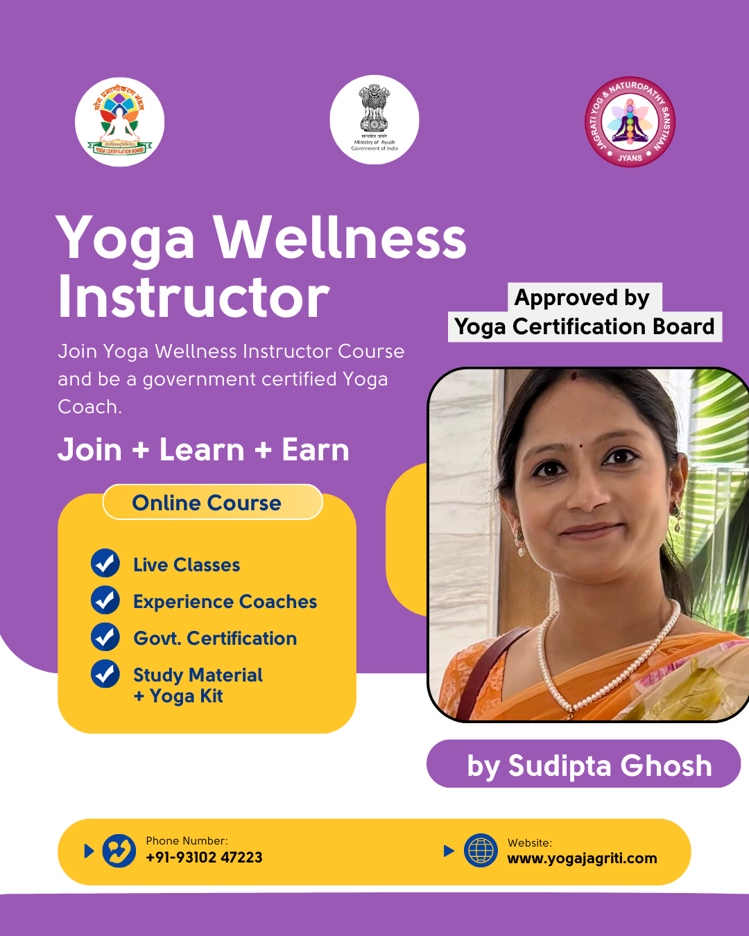 Yoga Wellness Course-December-Practical | By Sudipta Ghosh (10:30-11:30AM)